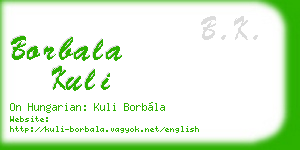 borbala kuli business card